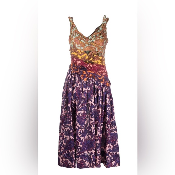 Zimmerman Tiggy Bow Print Midi Dress NWT, US 6 (Zimmerman size 2) - Picture 1 of 6